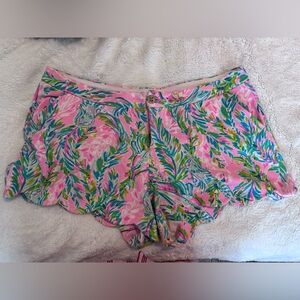 Lilly Pulitzer Pink and Green High Waist Shorts